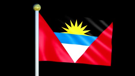 large looping animated flag of antiqua and barbuda