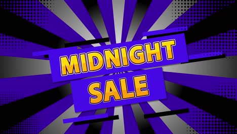 flashy animation promoting a nighttime shopping event.