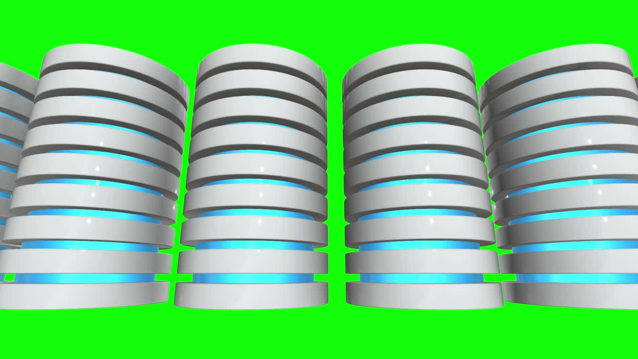 disco duro de servidor futurista y bloque de base de datos o célula de batería. alojamiento web o concepto de computación en la nube.