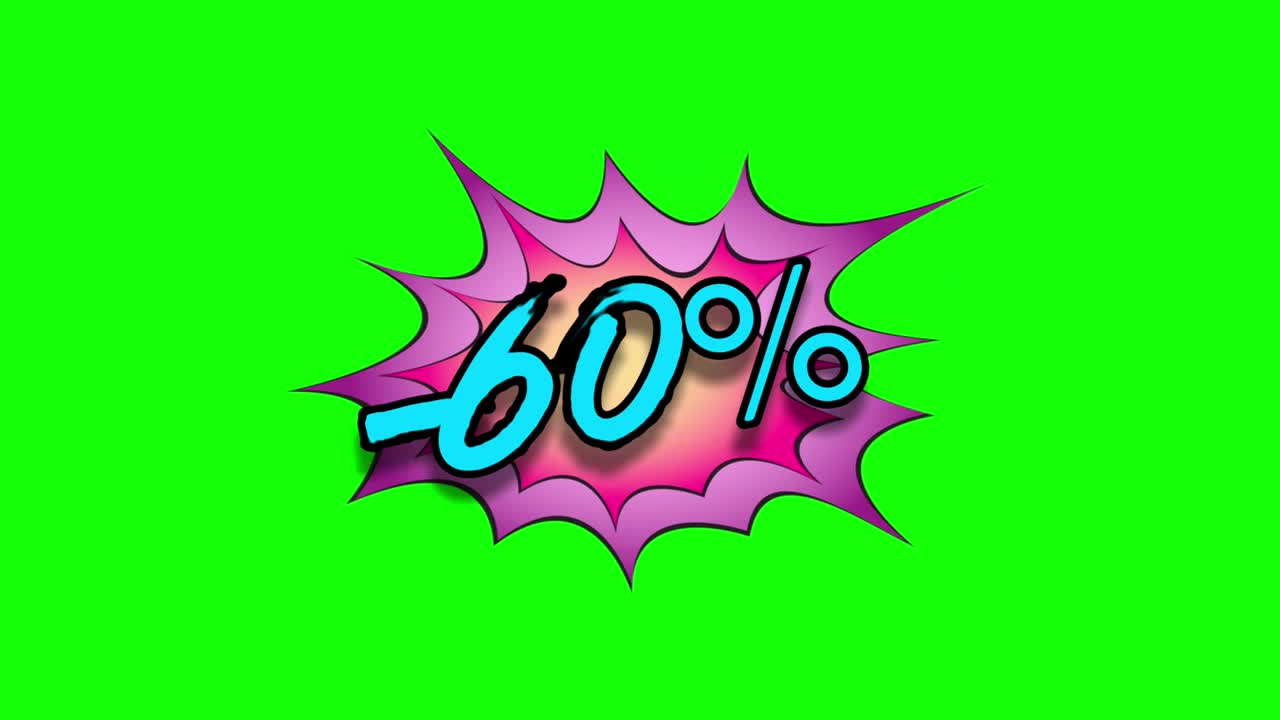 60% venta de arte pop animación de bucle de explosión