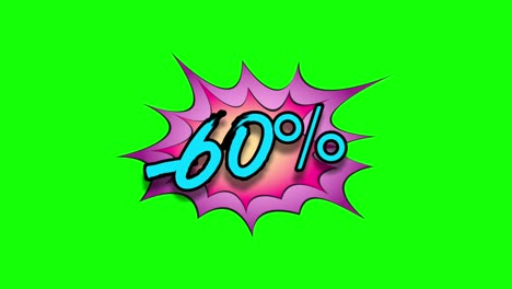 60% venta de arte pop animación de bucle de explosión