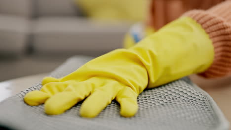 Hands,-person-and-cloth-for-cleaning-table