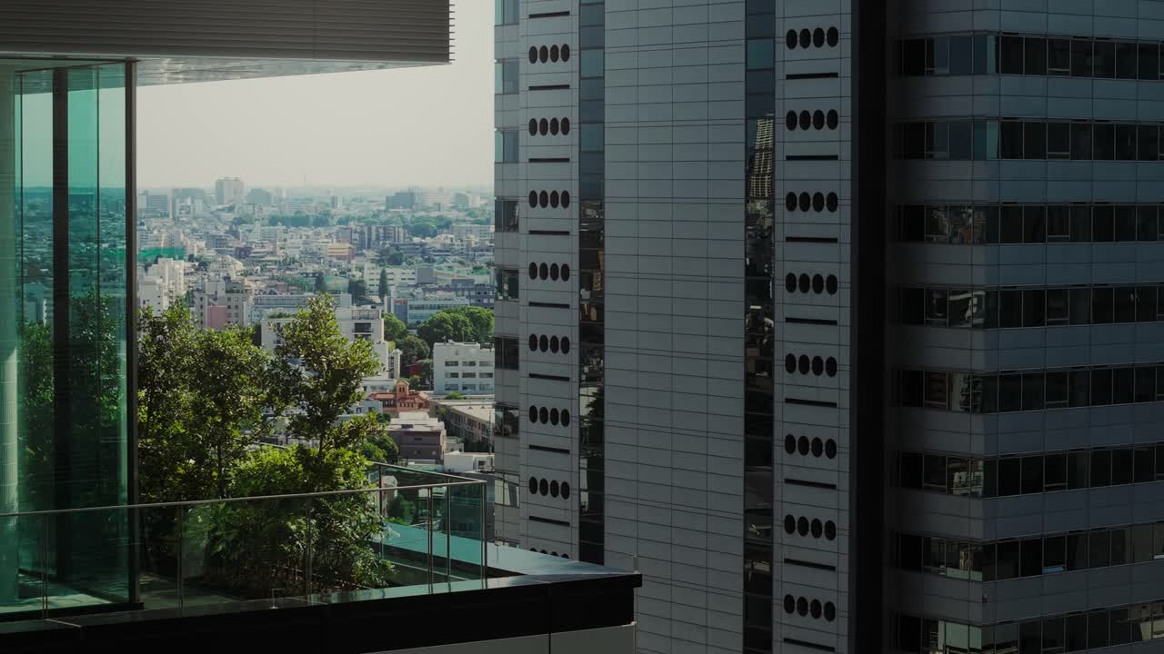 Modern urban architecture with a cityscape view