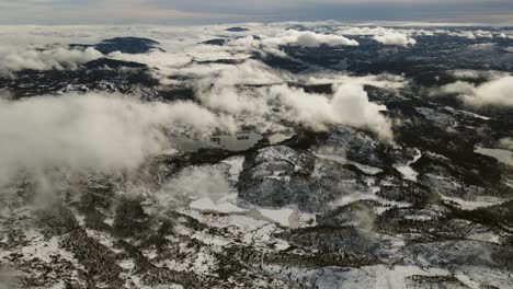 beautiful view of southern norway in early winter