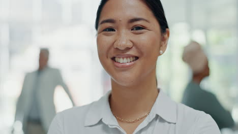 portrait, happy and success with a business asian