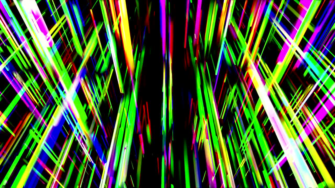 Crossing beams on black