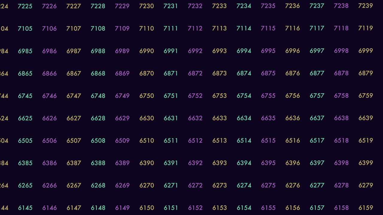 patrón de números de colores al azar