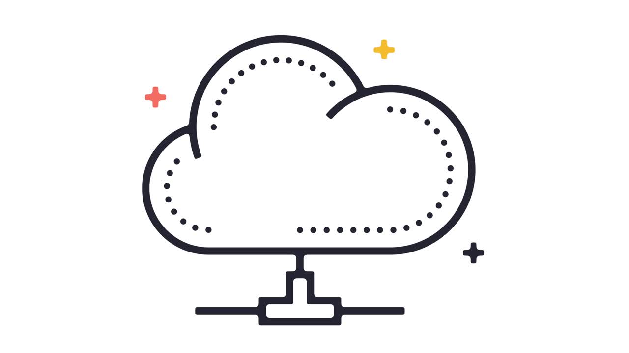 Cloud Computing Icon Animation