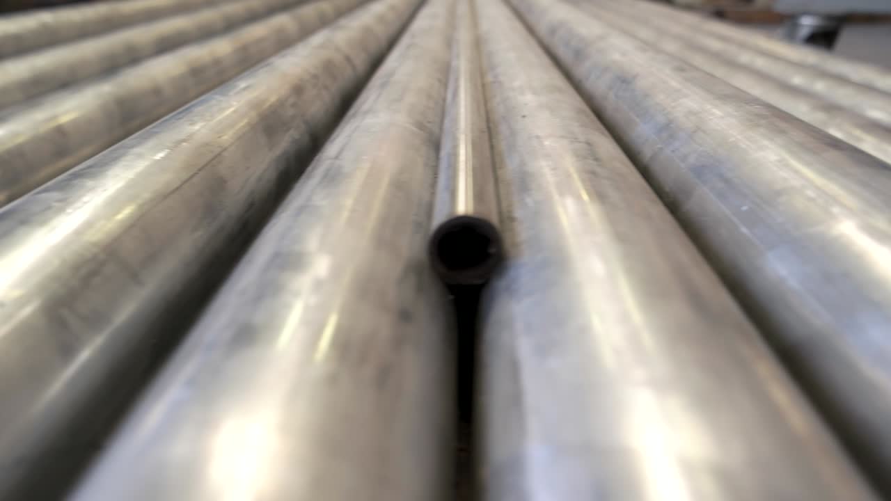 Gray metallic pipes.