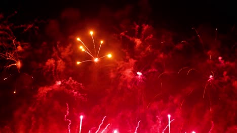 colorful fireworks exploding in the night sky. celebrations and events in bright colors.