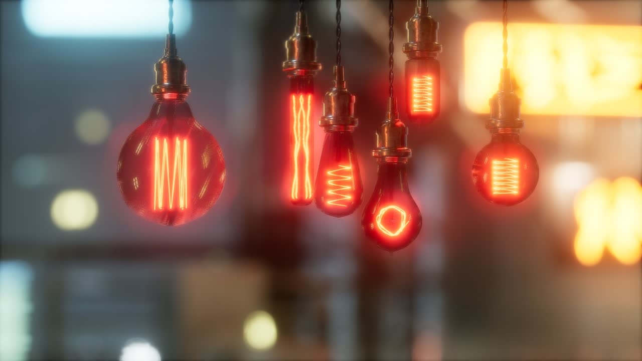 오래된 레트로 빈티지 열광 전구