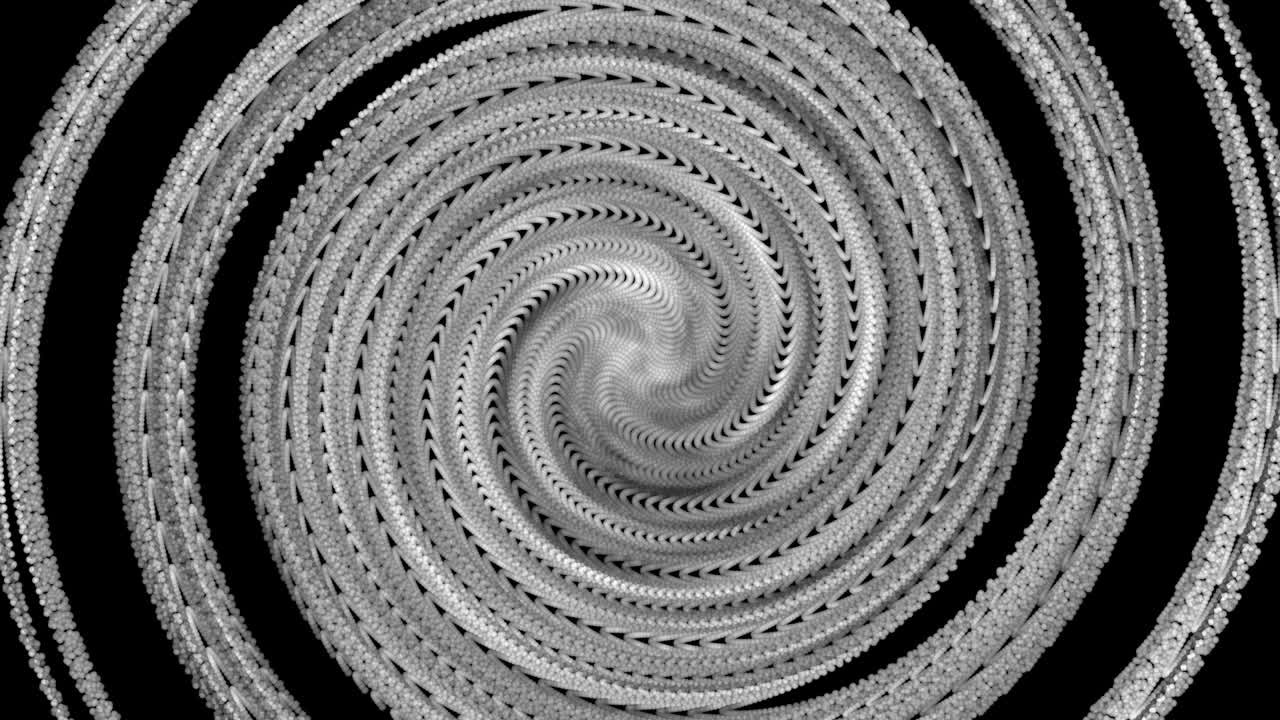 Abstract art ball effect tail dragon spiral to middle frame