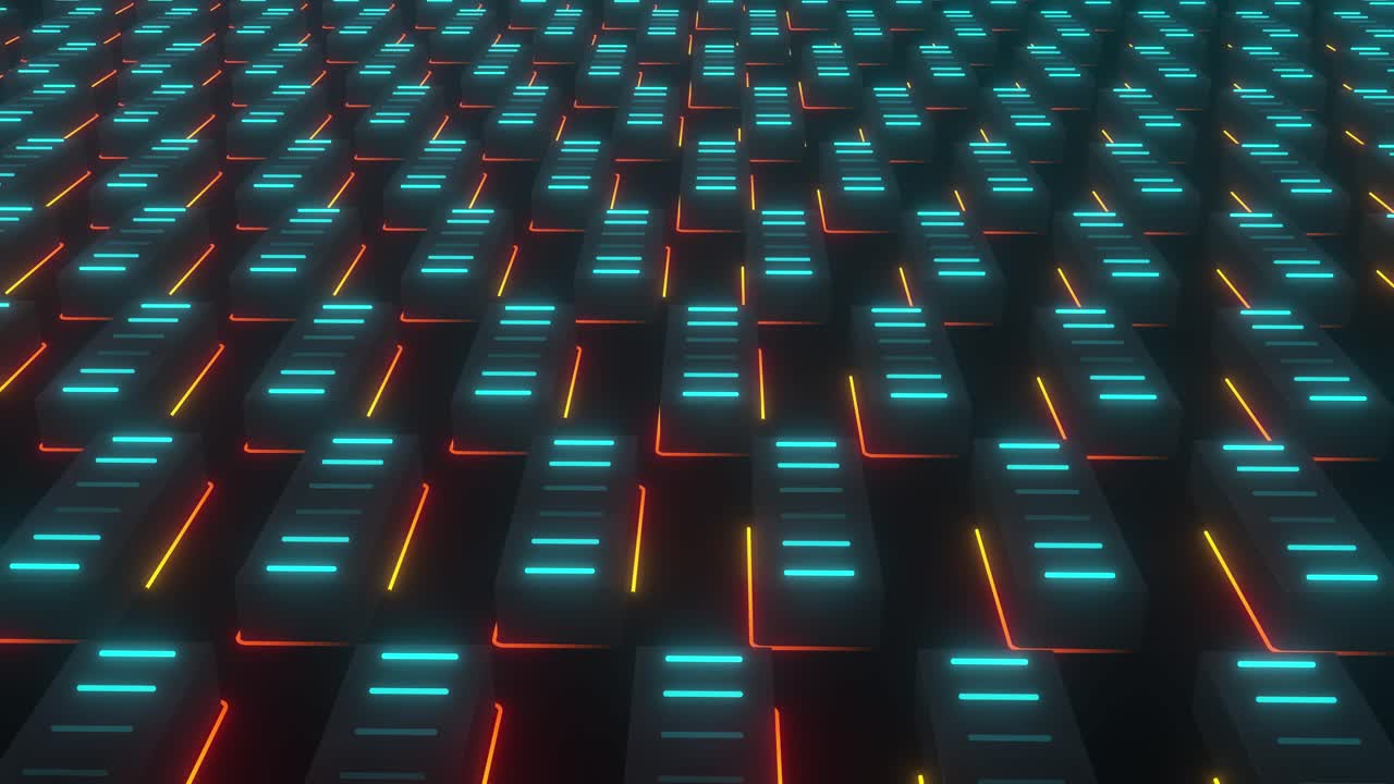 Abstract Neon Geometric Pattern