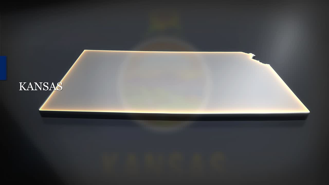 mapa animado en 3d de kansas