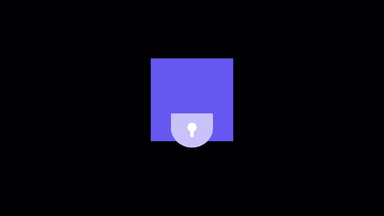 Minimalist Animation of a Digital Security Lock Icon