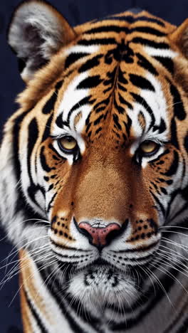 close-up of a tiger's face
