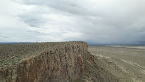 desert cliff overlooking the alvord desert playa