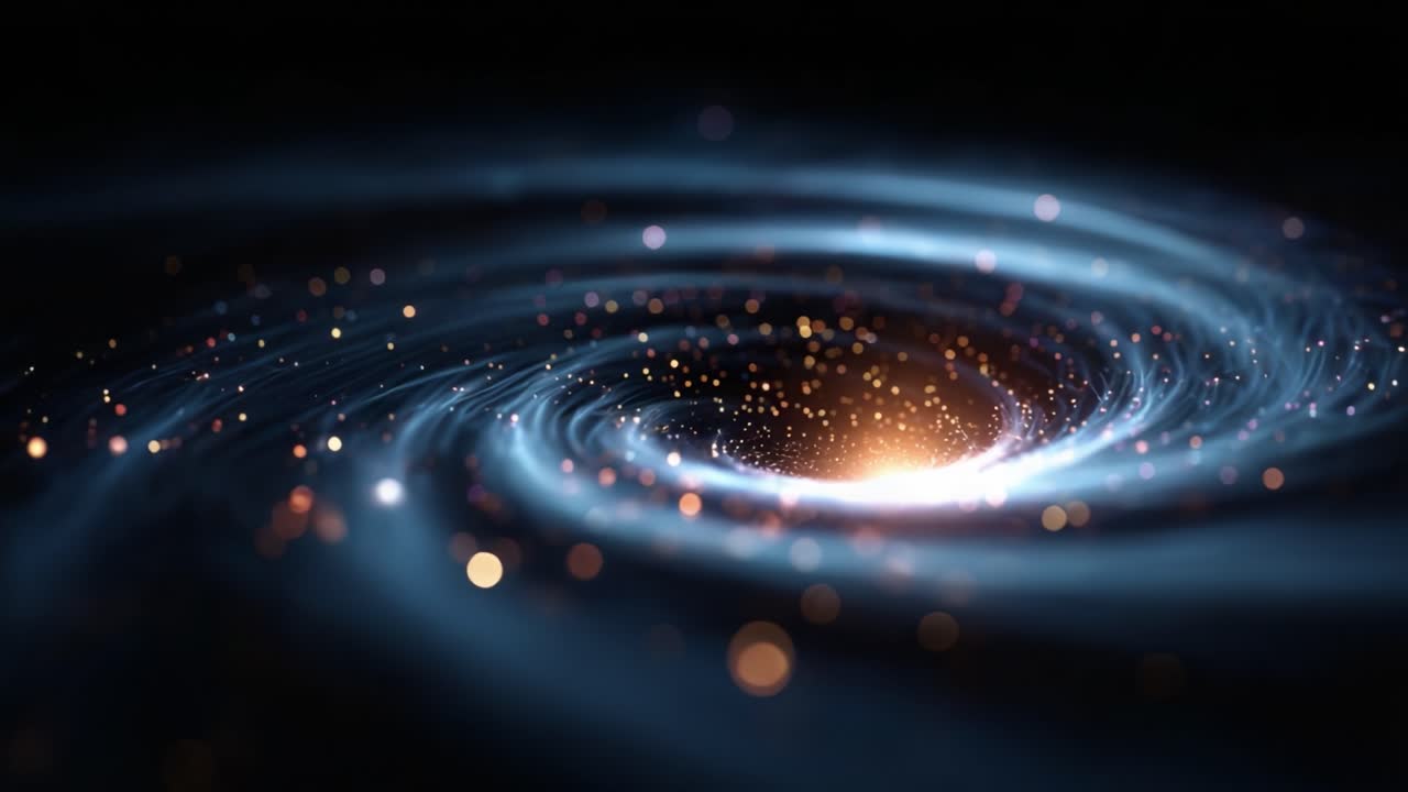 A Mesmerizing Spiral Galaxy Against a Dark Backdrop, Showcasing the Dance of Stars and Cosmic Dust in an Expansive Universe of Wonders and Mystery