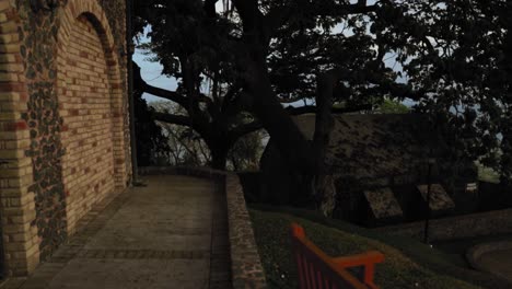 bunker at fort king george tobago, west indies.