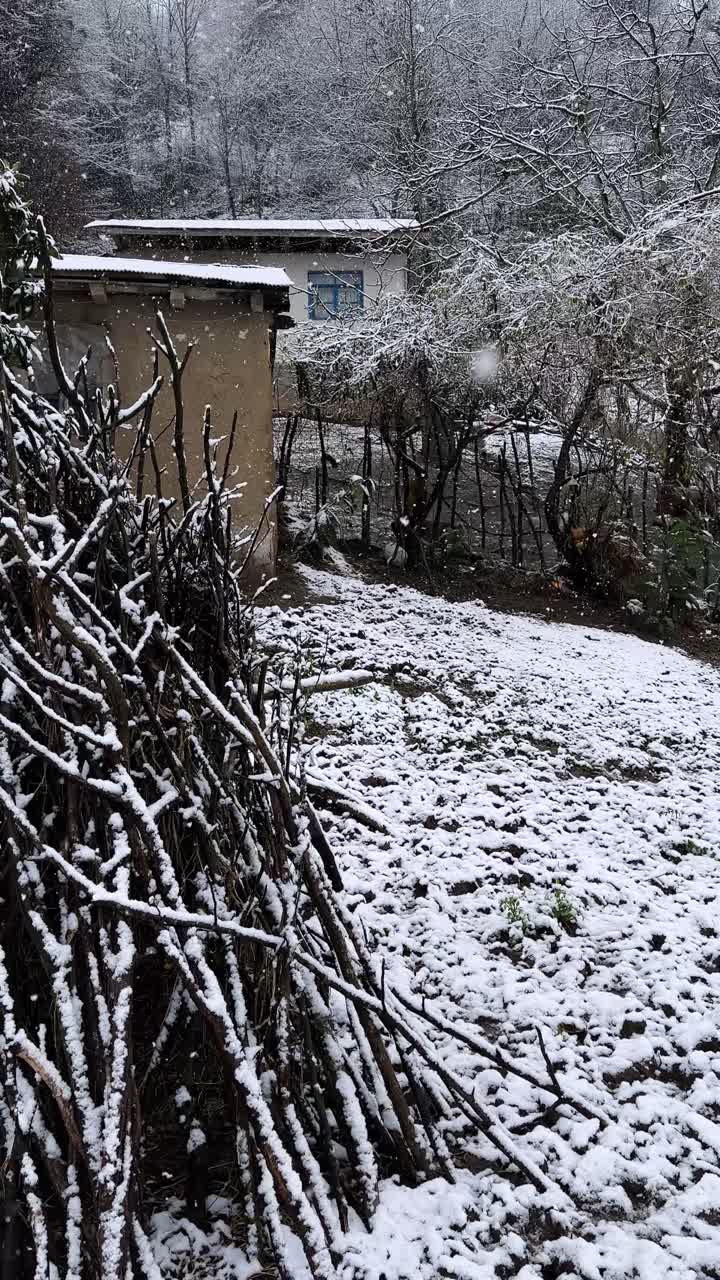 rural village countryside landscape of iran snow lodge resort scenic background viewpoint nature mountain winter aurora borealis colorful sky dusk clouds elevation Lapland mist hill fog scenic view