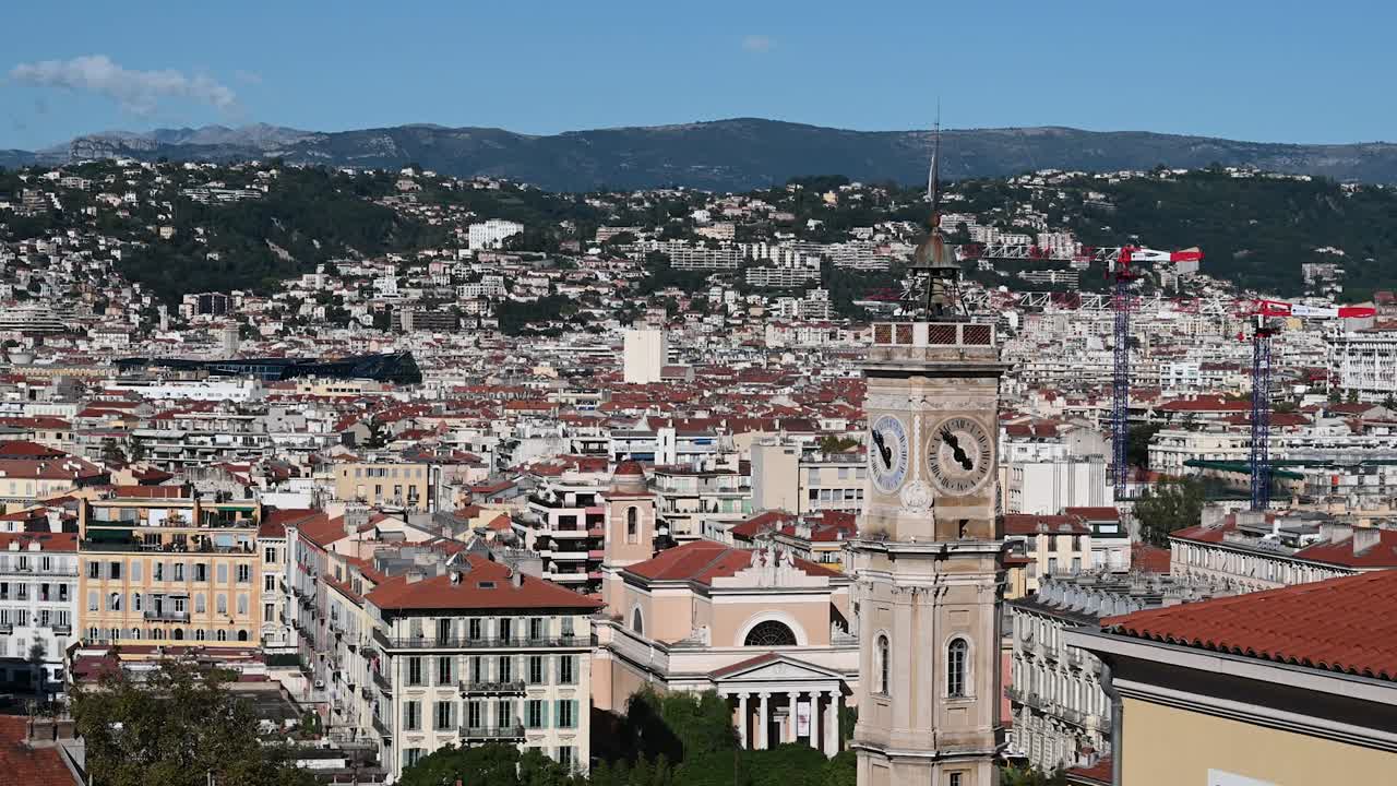 프랑스 니스의 캐슬 힐 (castle hill) 에서 볼 수 있는 니스 (nice)