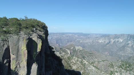 aerial dolly shot of the urique canyon in divisadero, copper canyon region, chihuahua