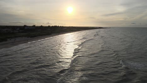 Sonnenuntergang-Am-Strand-Von-Yucatan,-Mexiko