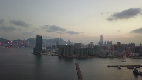 imagen aérea del distrito de kowloon en hong kong