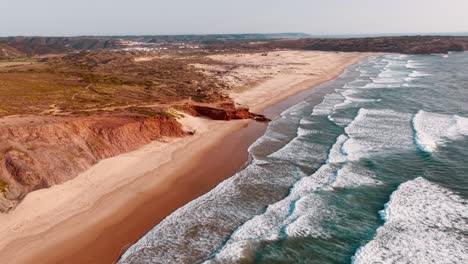 aerial view of portugal's stunning coastline and sandy beaches