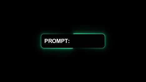 prompt text with neon rectangle