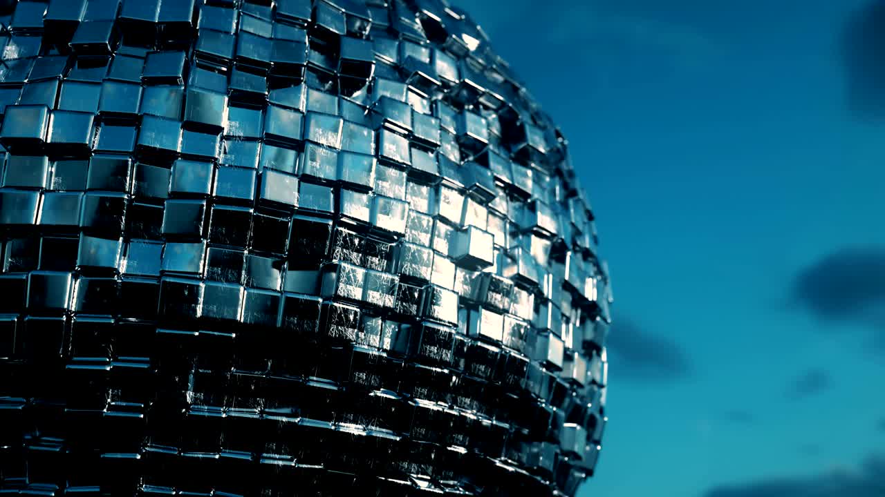 이식된 다각형 구는 무 없는 루프로 파동됩니다.