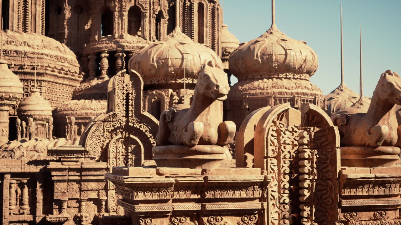 Detailed Fantasy Architecture with Stone Carvings