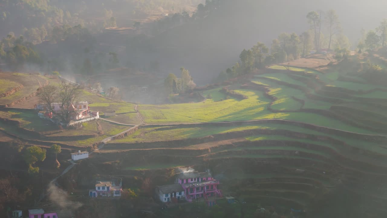 Sunrise over a Himalayan Village