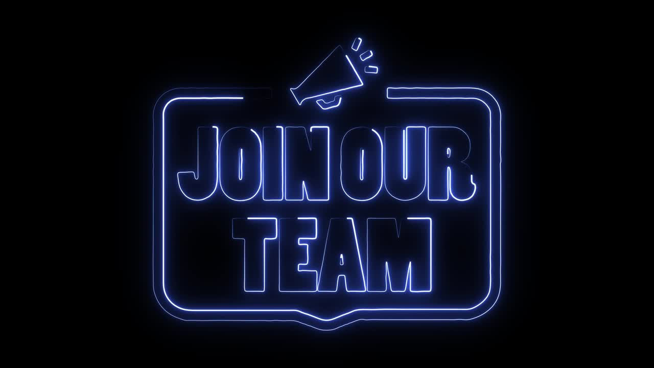 네온 경계선 타이틀 애니메이션, 원활한 루프 애니메이션, 4k 타이포그래피 모션 그래픽