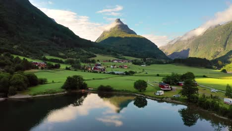 aerial footage beautiful nature norway