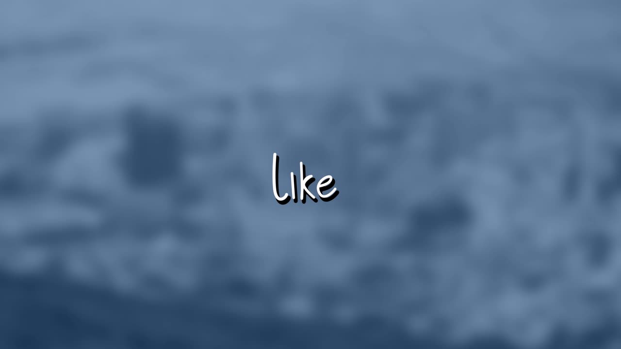 Animation of like text with arrows over out of focus cityscape