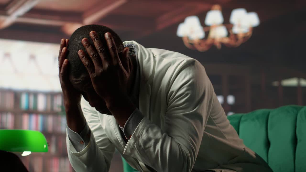 Doctor in distress or consultation