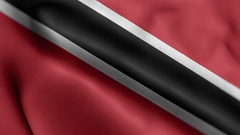 flag of trinidad - trinidad flag high detail - national flag trinidad wave pattern loopable elements - high resolution and high detailed fabric texture and endless loop stock video