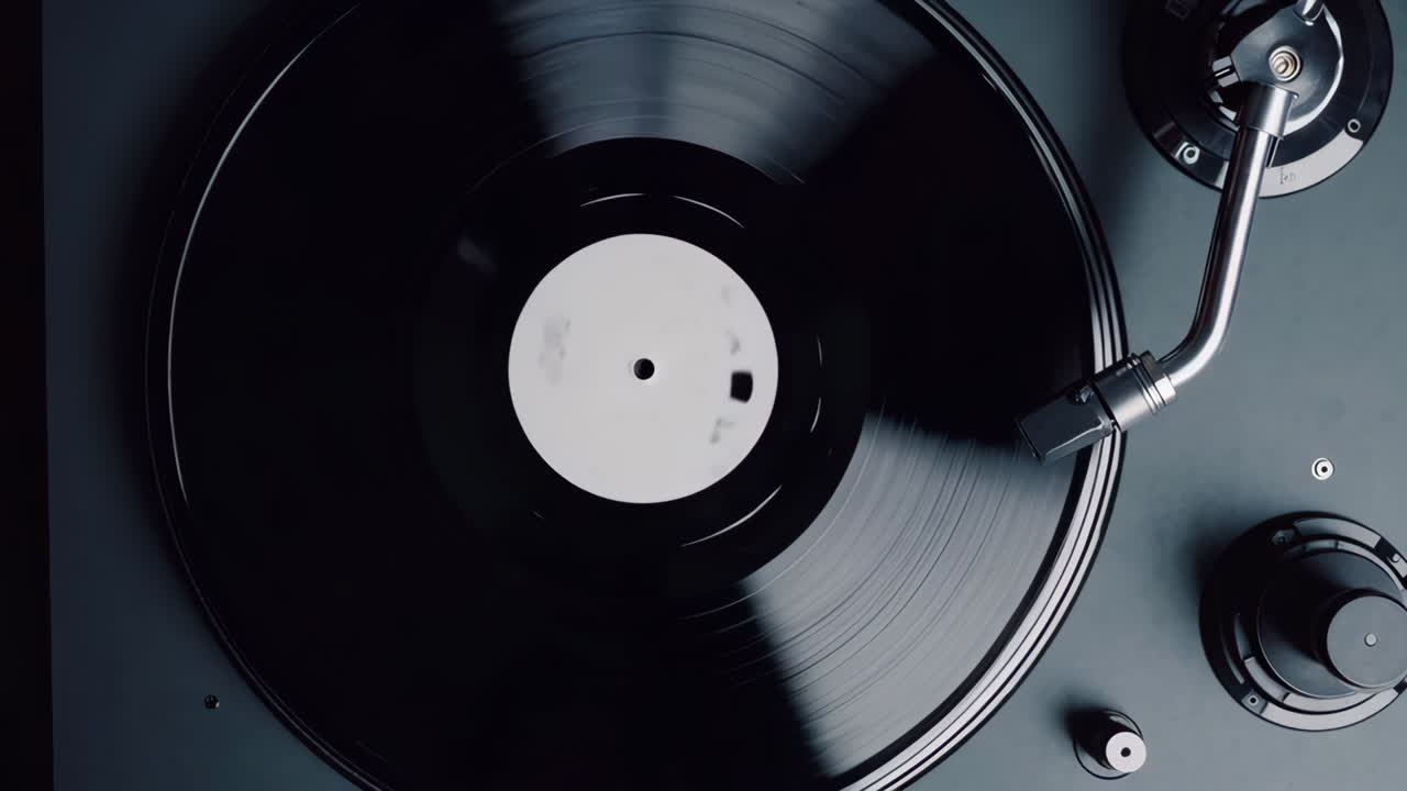 빈티지 비닐 레코드 플레이어