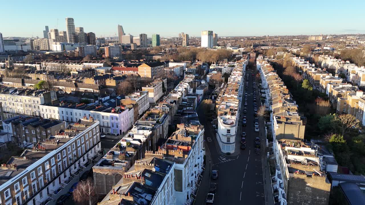Street in Notting Hill West London ascending
drone,aerial