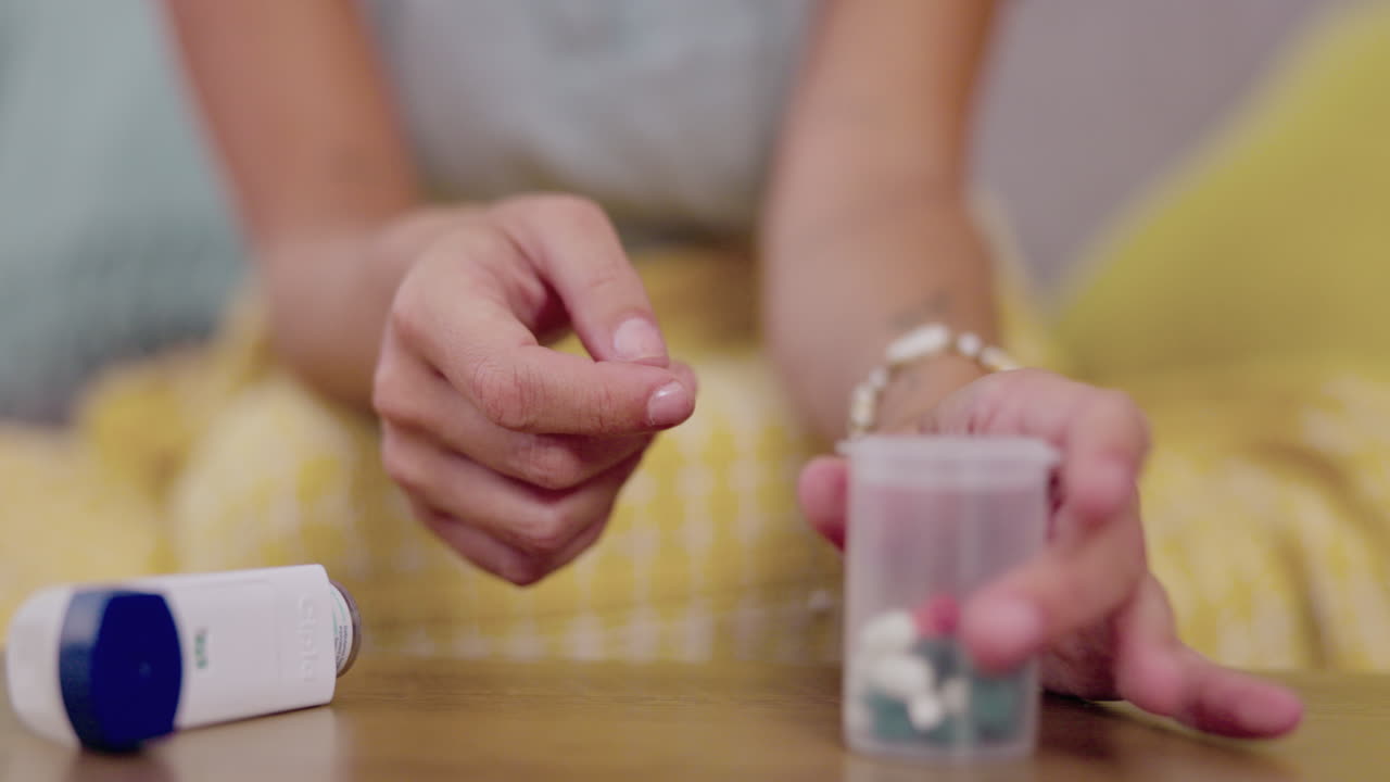 tomar medicamentos y usar el inhalador