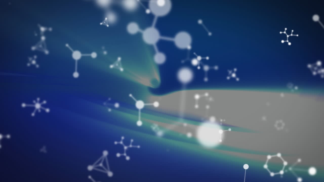 파란색 불빛을 통해 연결의 애니메이션