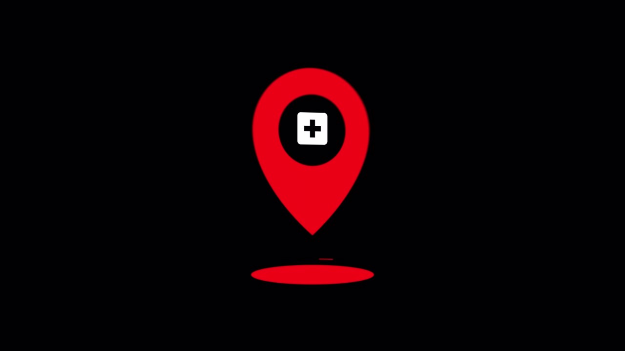 Hospitalsplaceringsikon animation