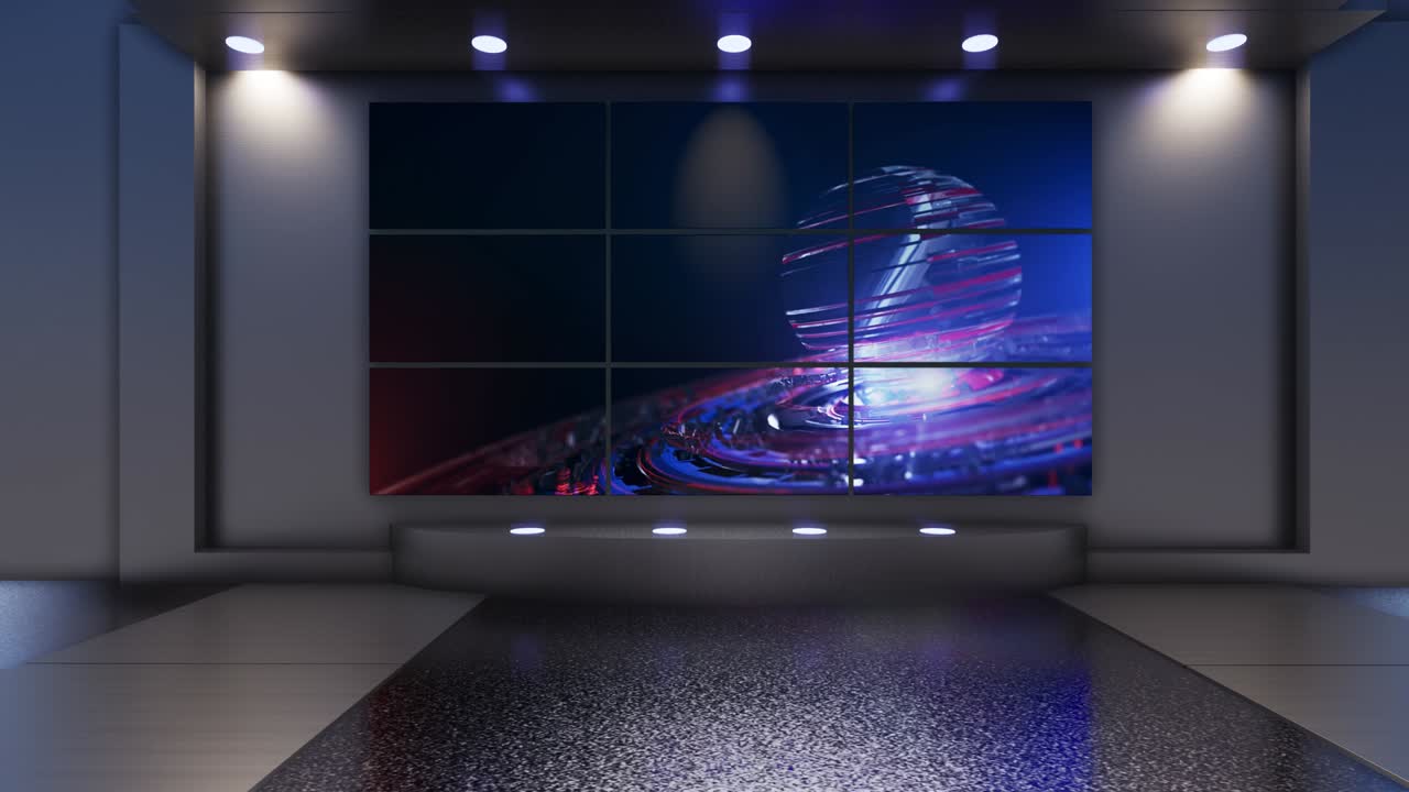 3D 가상 TV 스튜디오 뉴스