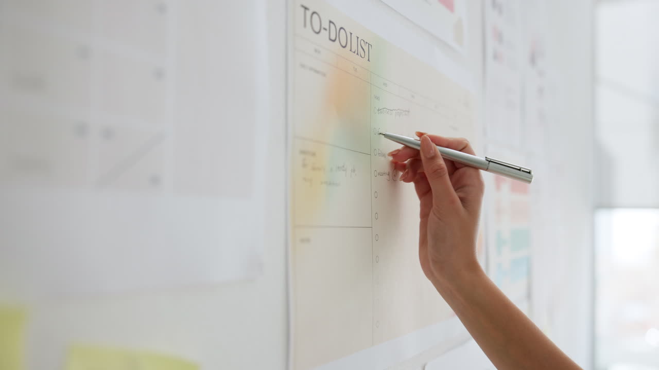 Writing on a to-do list