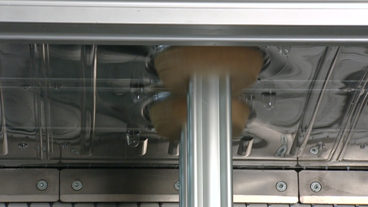 Detail of heated compression molding process