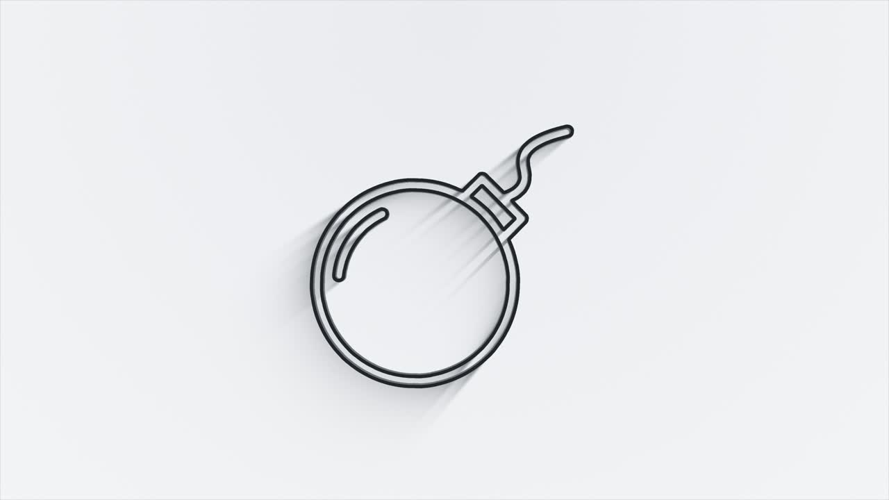 소셜 미디어 라인 그림자 아이콘 디자인은 색 배경에 고립되어 있습니다. 웹 아이콘의 윤, 모션 그래픽.