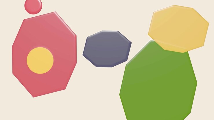 Abstract Animation of Moving Colorful Geometric Shapes