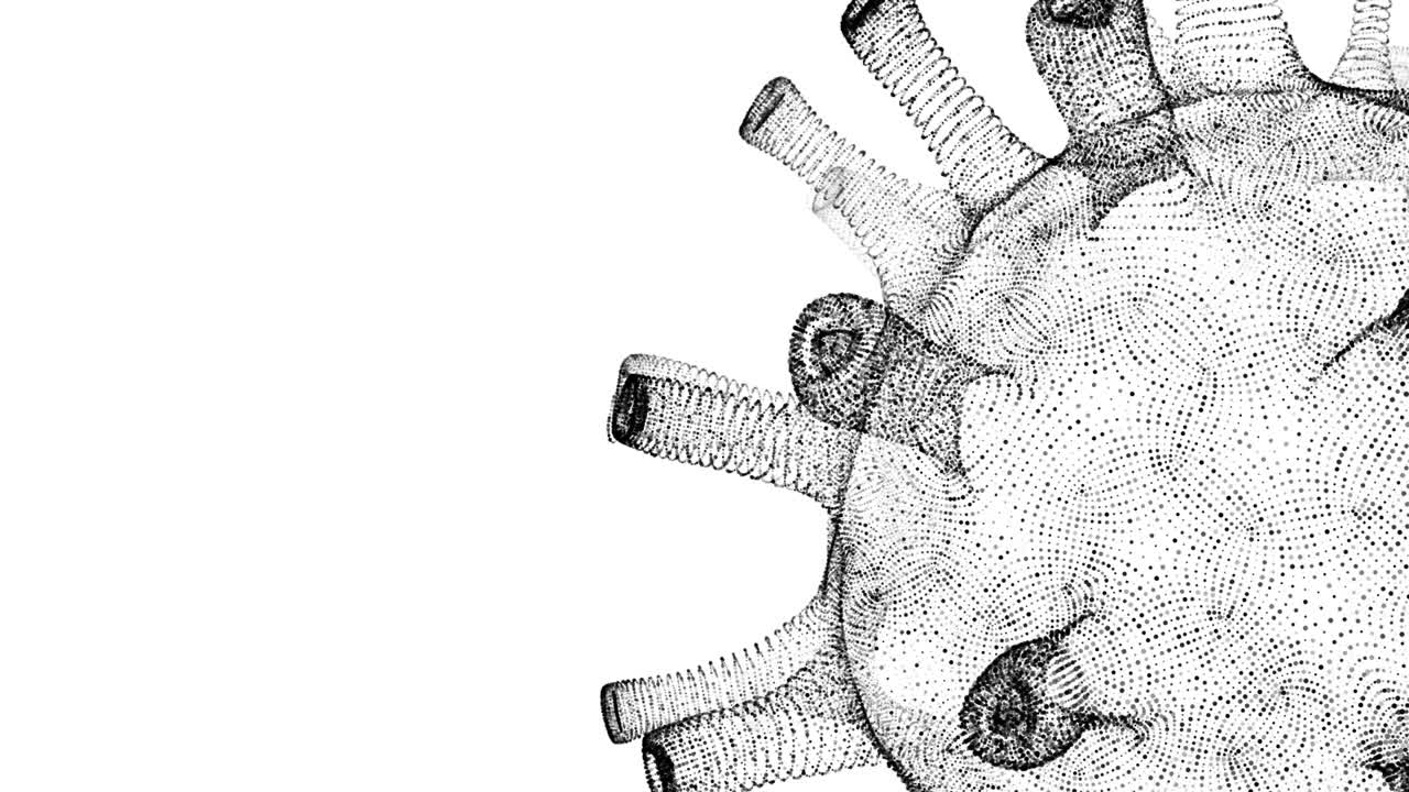 gráficos de movimiento abstractos - virus giratorio (bucle)