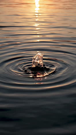 sunset water ripples